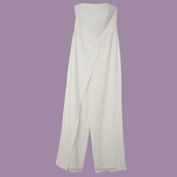 NEW White House Black Market‎ Convertible Strapless Split-Leg Jumpsuit, 00 - Picture 4 of 16
